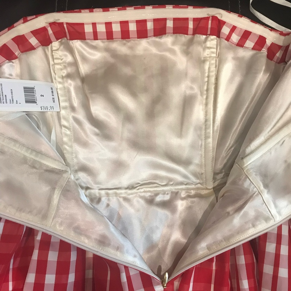 New VINEYARD VINES Multi Scale Gingham Strapless DRESS NWT - Picture 9 of 15